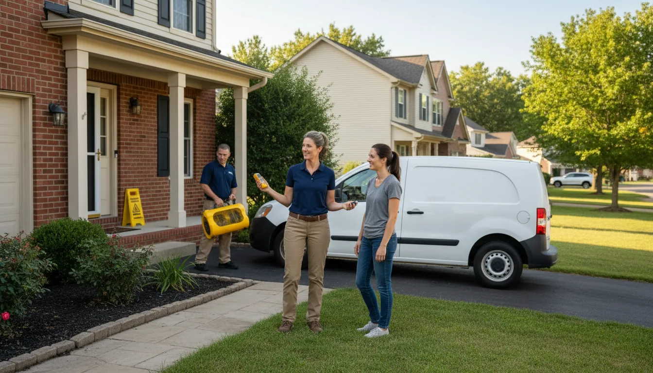 Residential water damage restoration in Carthage, MS